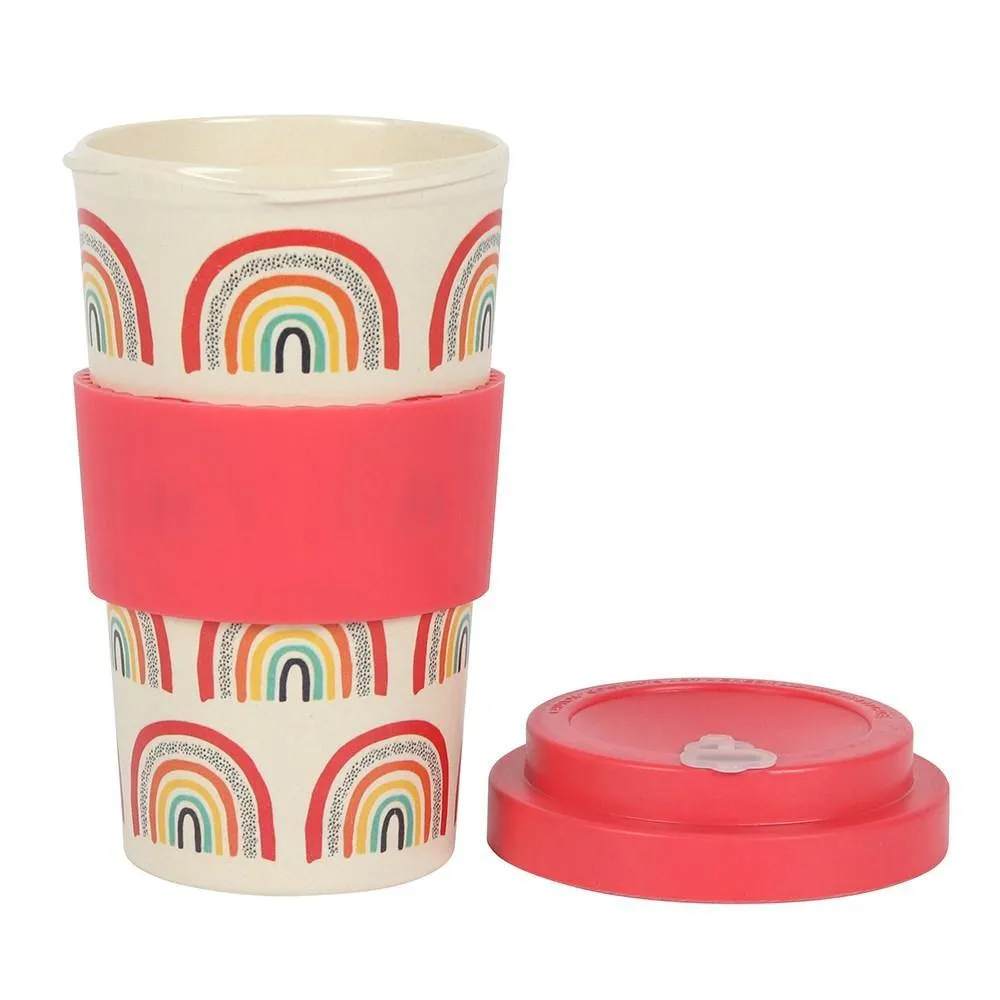 Bamboo Eco Travel Mug - Rainbow Print