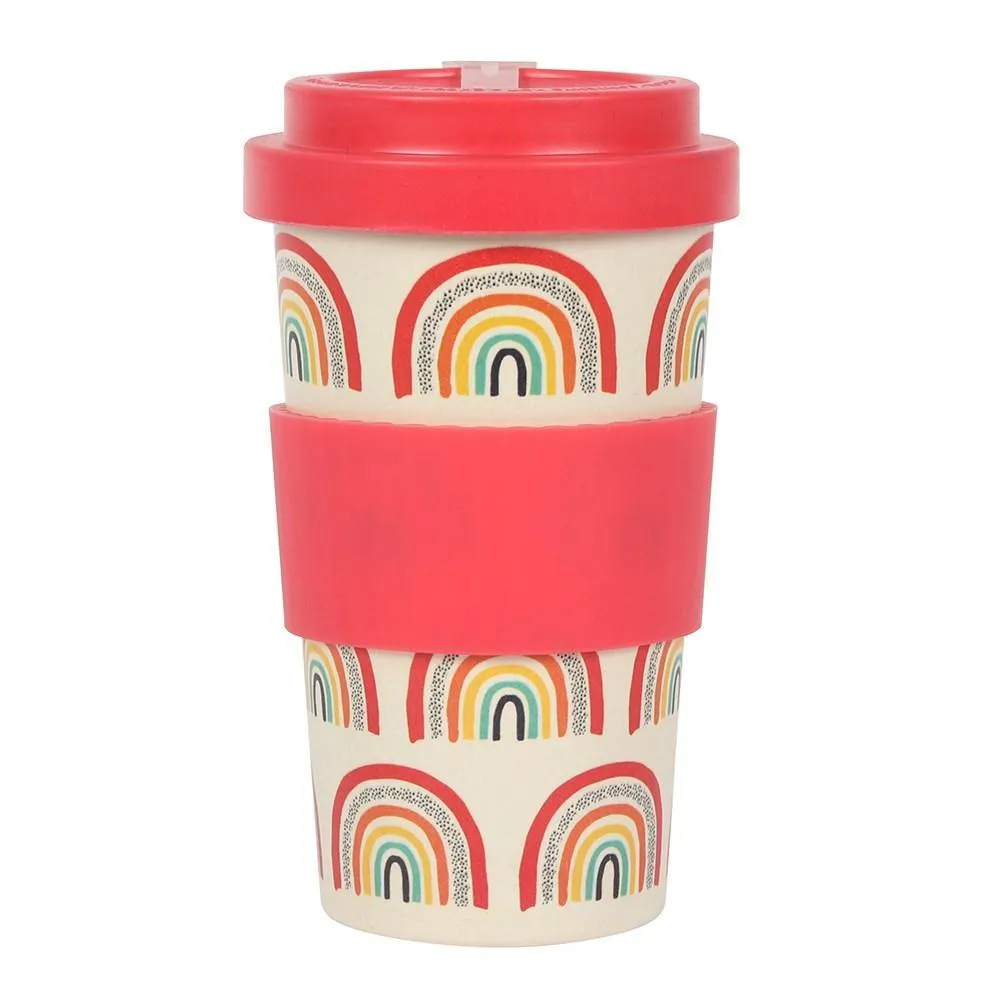 Bamboo Eco Travel Mug - Rainbow Print