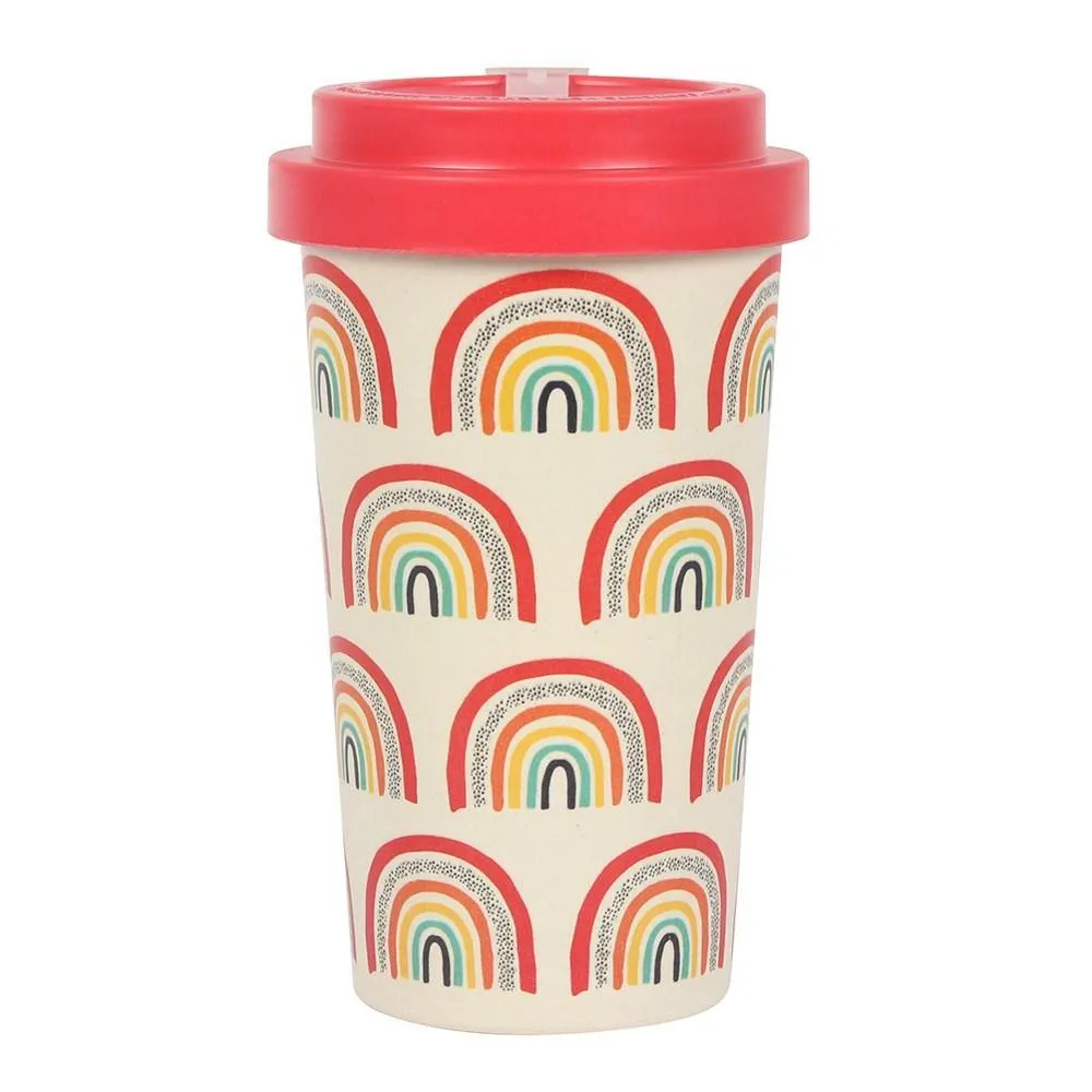 Bamboo Eco Travel Mug - Rainbow Print