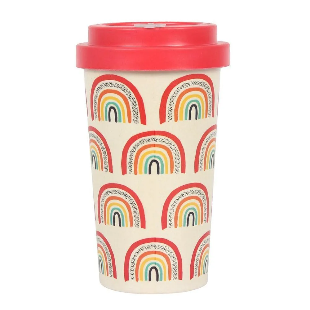 Bamboo Eco Travel Mug - Rainbow Print