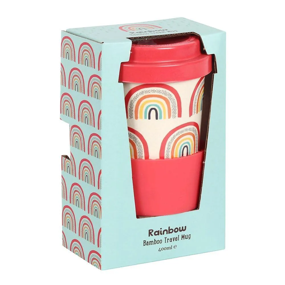 Bamboo Eco Travel Mug - Rainbow Print