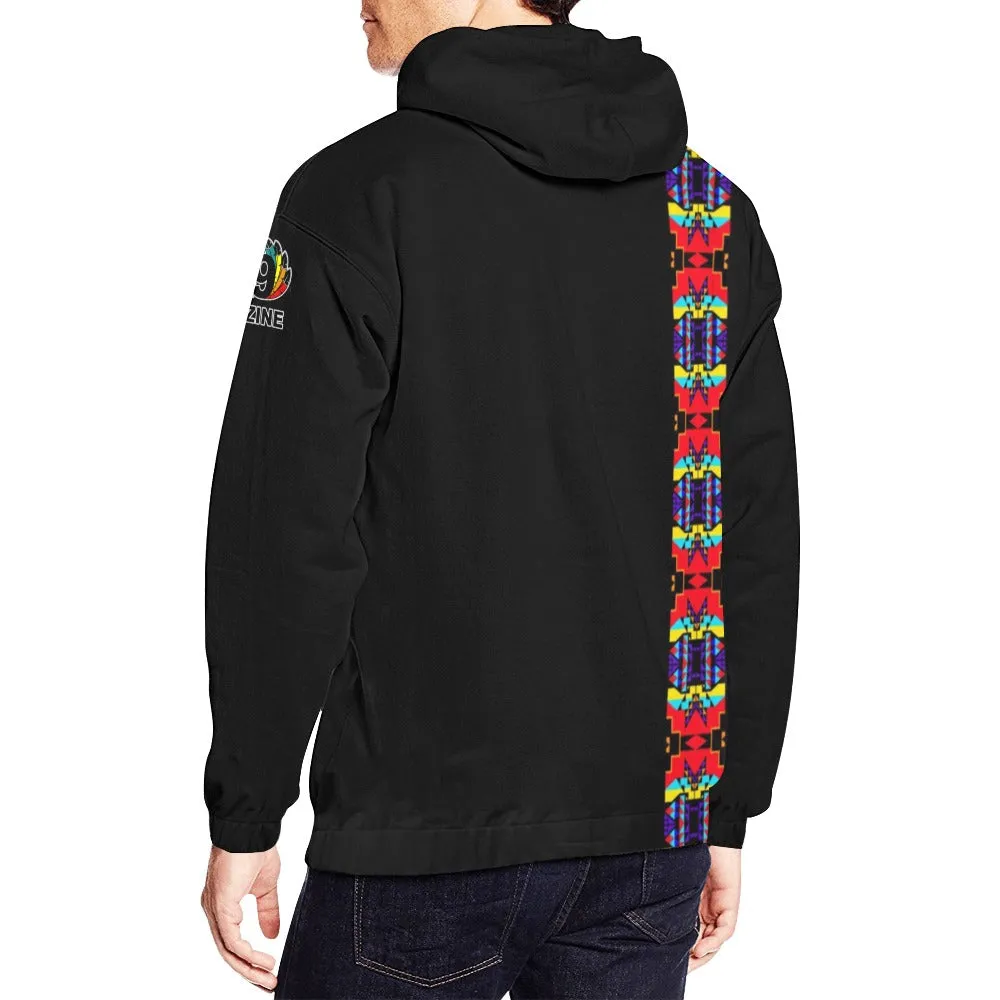 Blanket Strip Black III Hoodie for Men (USA Size)