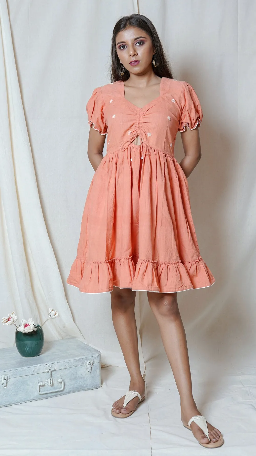 Blush knot dress