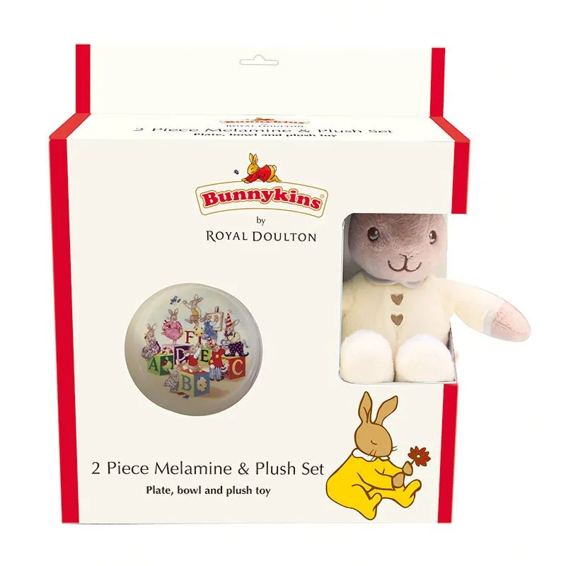 Bunnykins Plush Toy, Bowl & Plate Cream