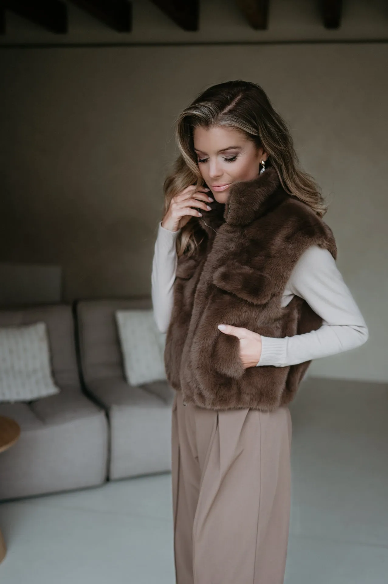 Ciale gilet I Taupe
