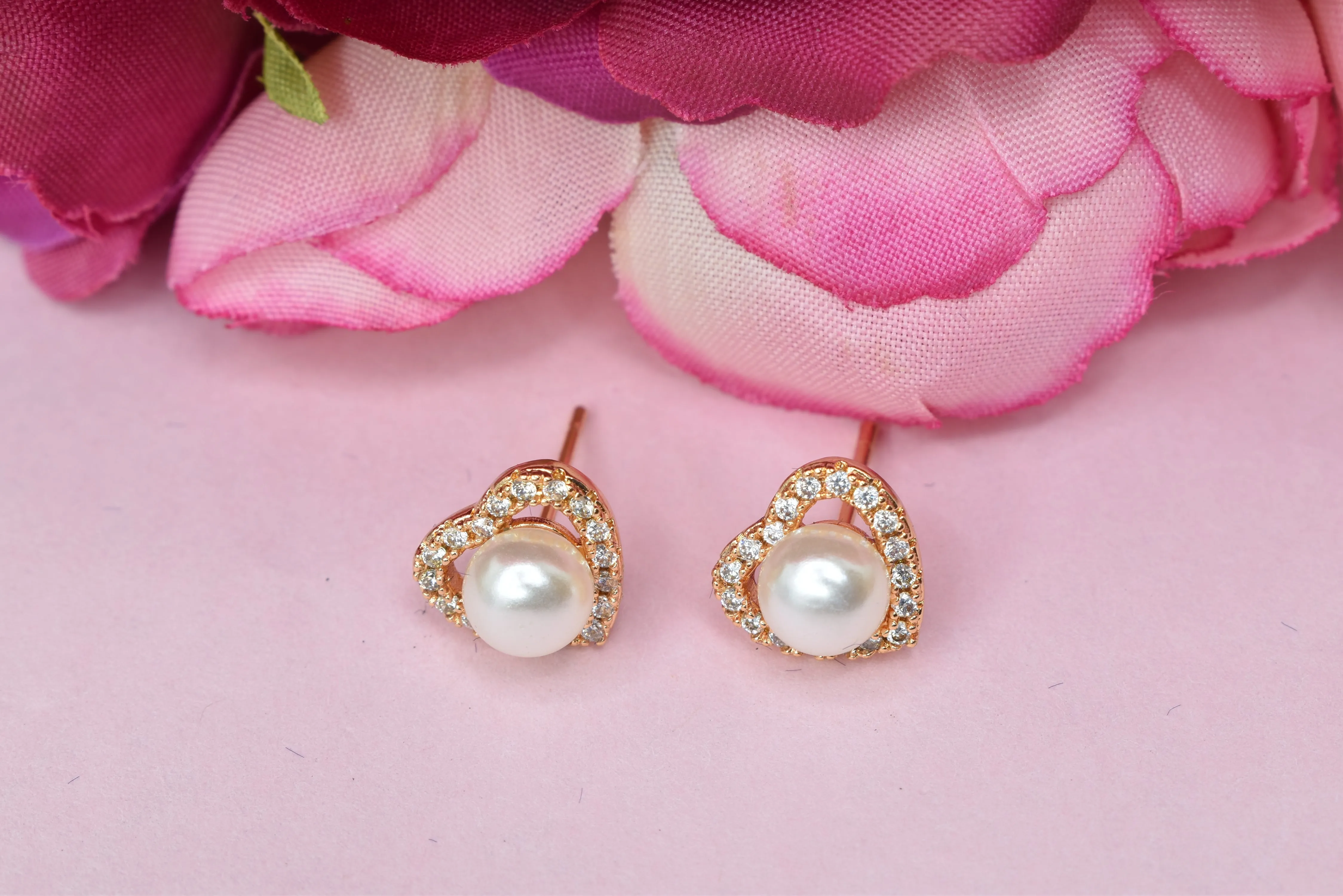 Classic Rose Gold Studs: Versatile Feminine Earrings