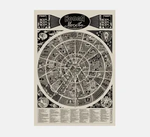 Constructivist Moscow Poster - White