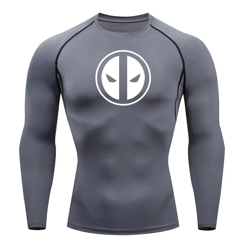 Deadpool Long Sleave Compression Shirt