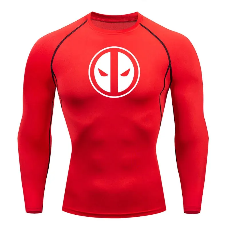 Deadpool Long Sleave Compression Shirt