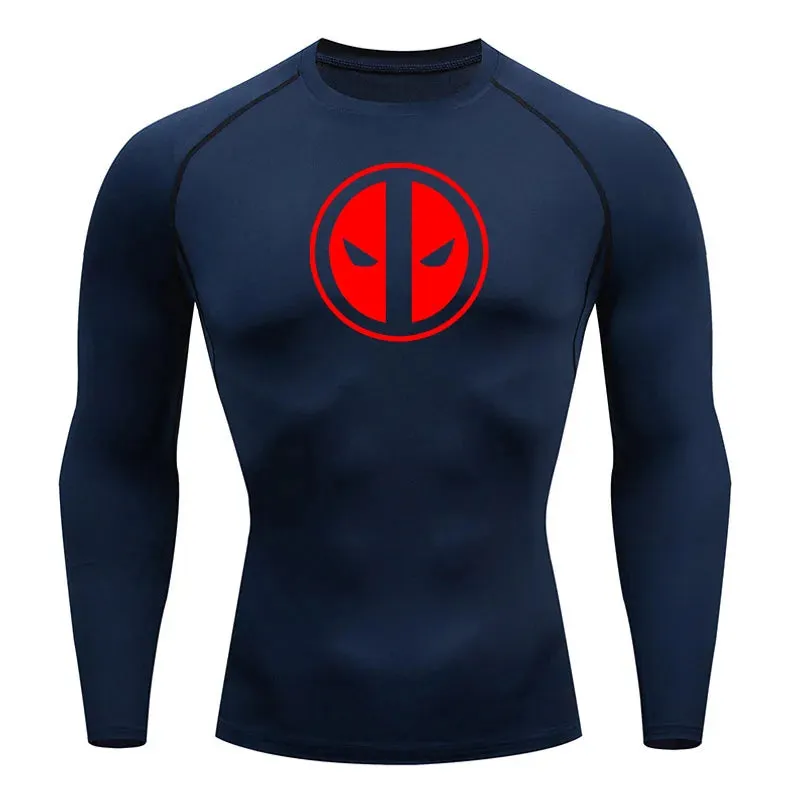 Deadpool Long Sleave Compression Shirt