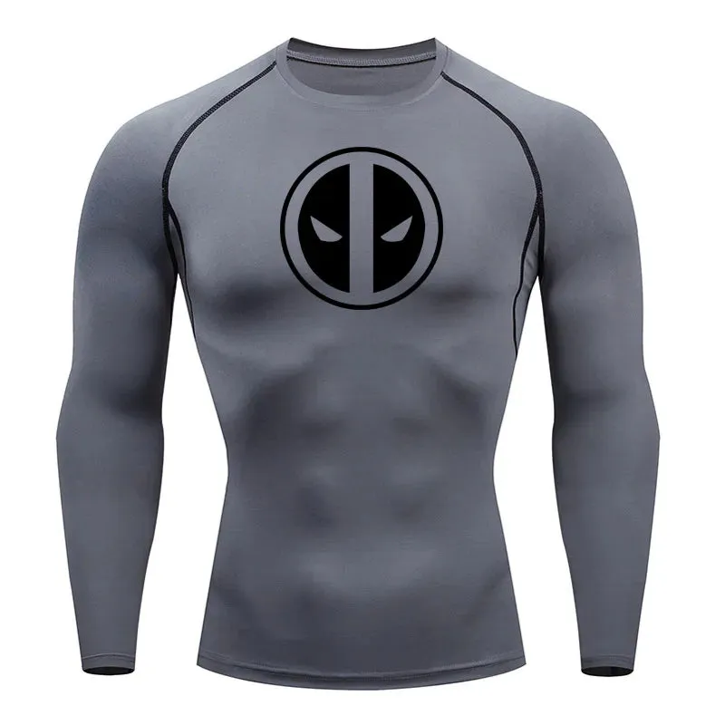 Deadpool Long Sleave Compression Shirt