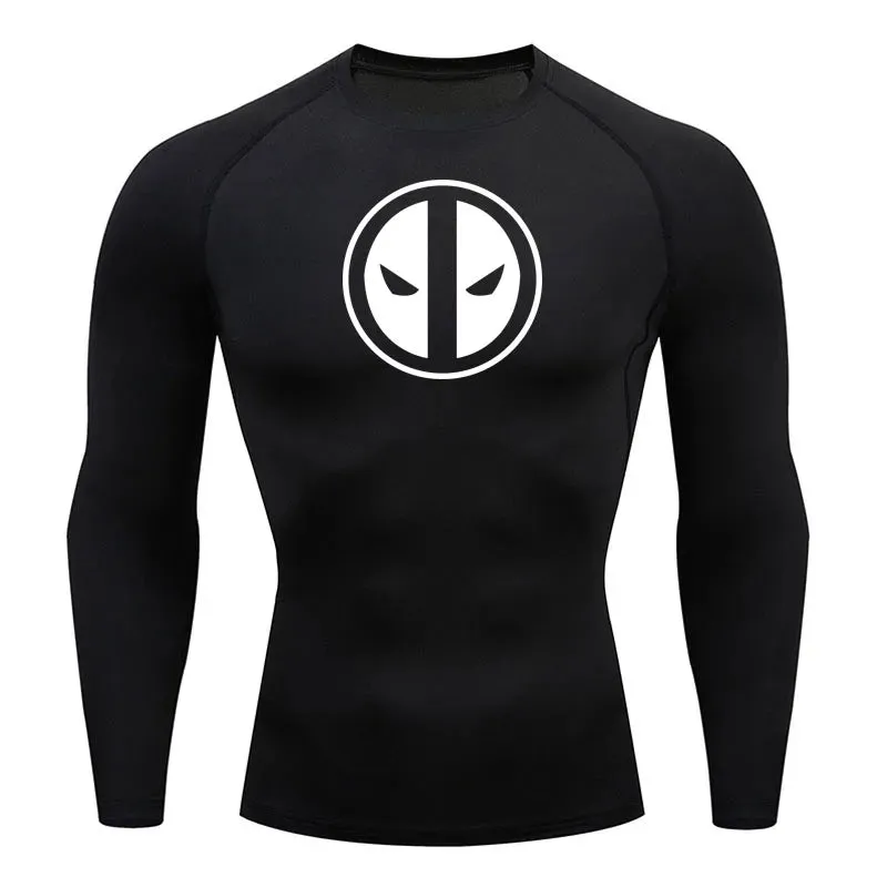 Deadpool Long Sleave Compression Shirt