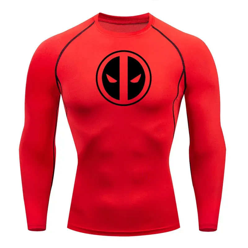Deadpool Long Sleave Compression Shirt