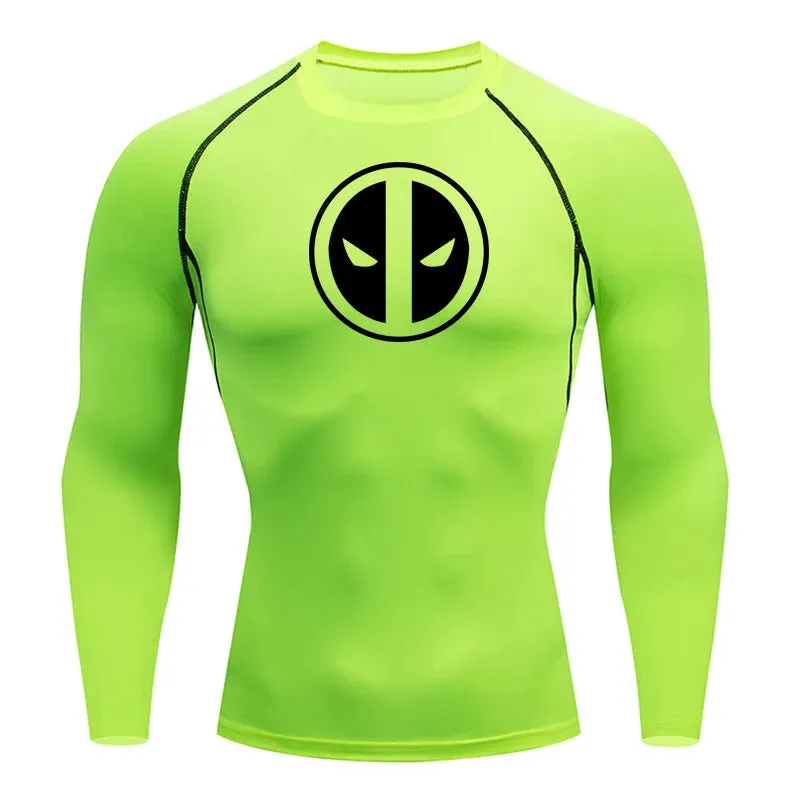 Deadpool Long Sleave Compression Shirt