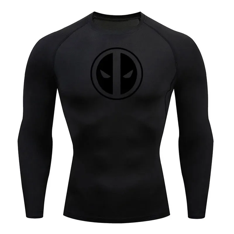 Deadpool Long Sleave Compression Shirt