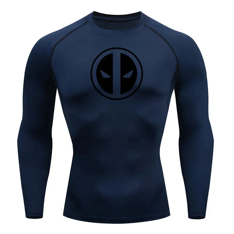 Deadpool Long Sleave Compression Shirt