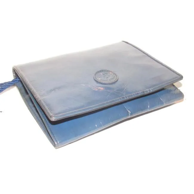 Fendi Vintage Pursesdesigner Purses Blue Lacquered Or Patent Leather Cross Body Bag