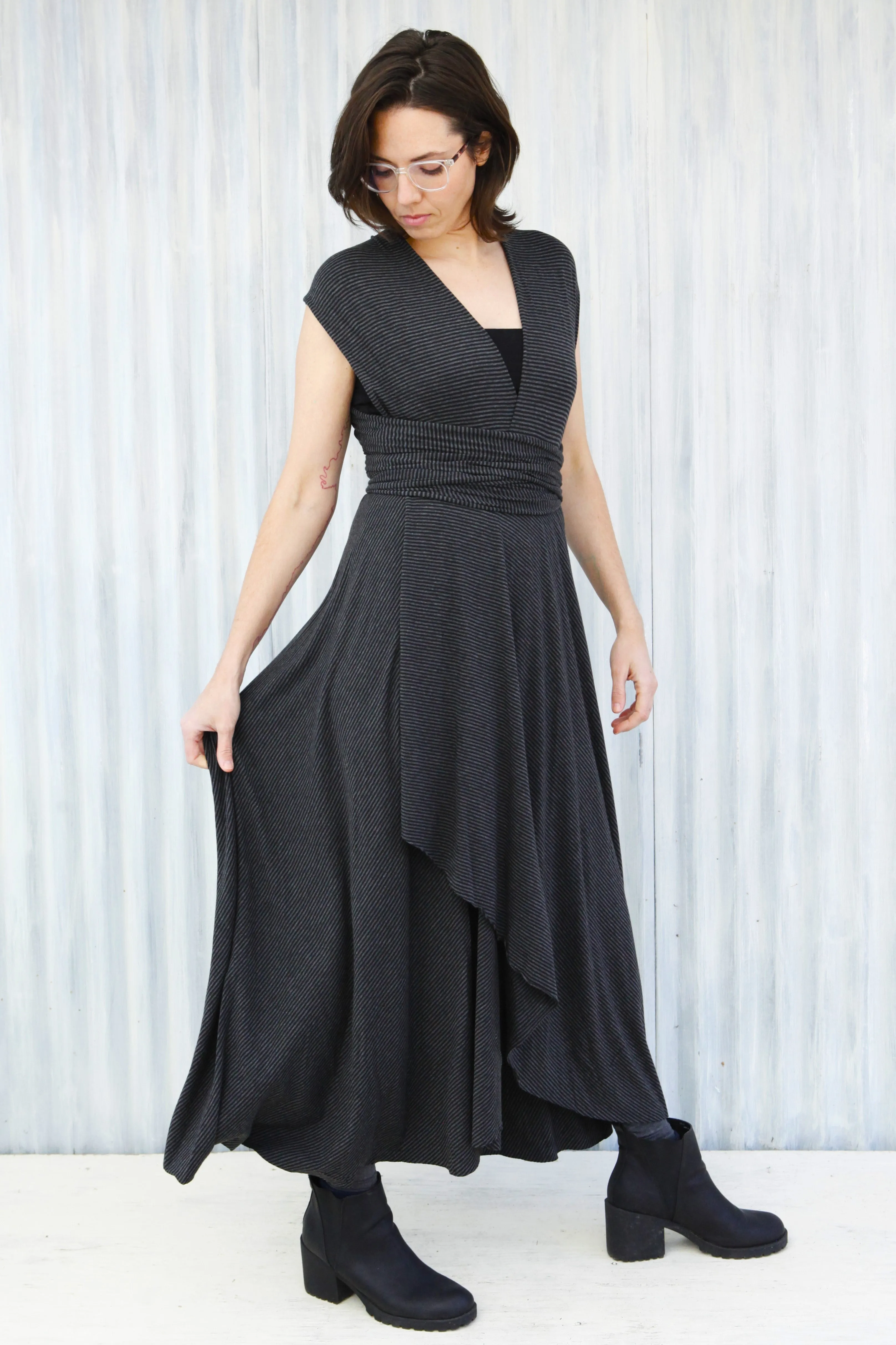 Granite Stripe Infinity Dress