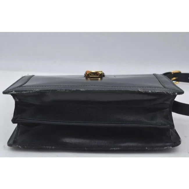Gucci Jackie W Buckle Hardware Navy Leathergold Satchel