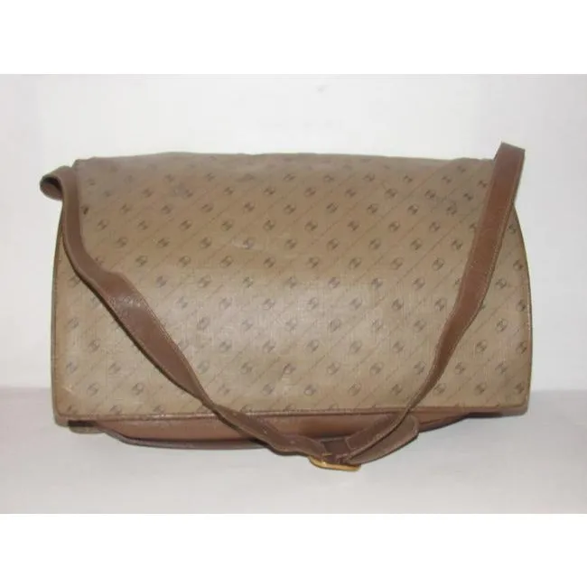 Gucci Vintage Brown Gg Canvas Shoulder Bag