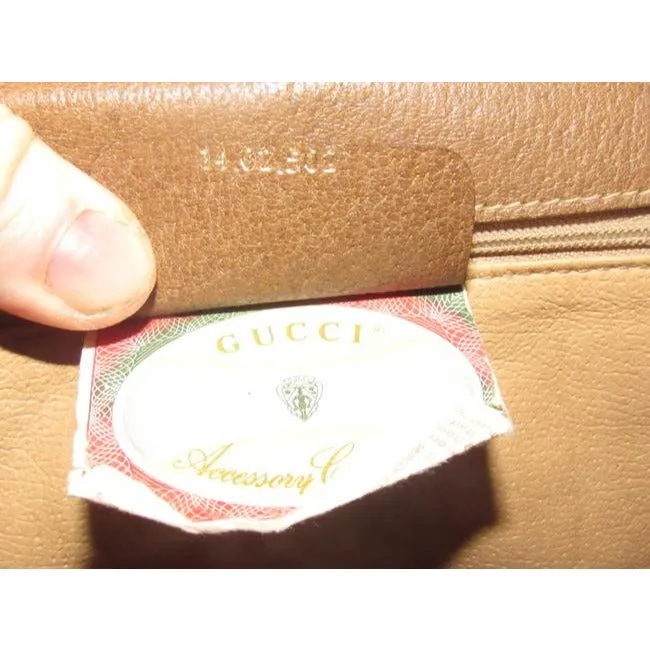 Gucci Vintage Brown Gg Canvas Shoulder Bag