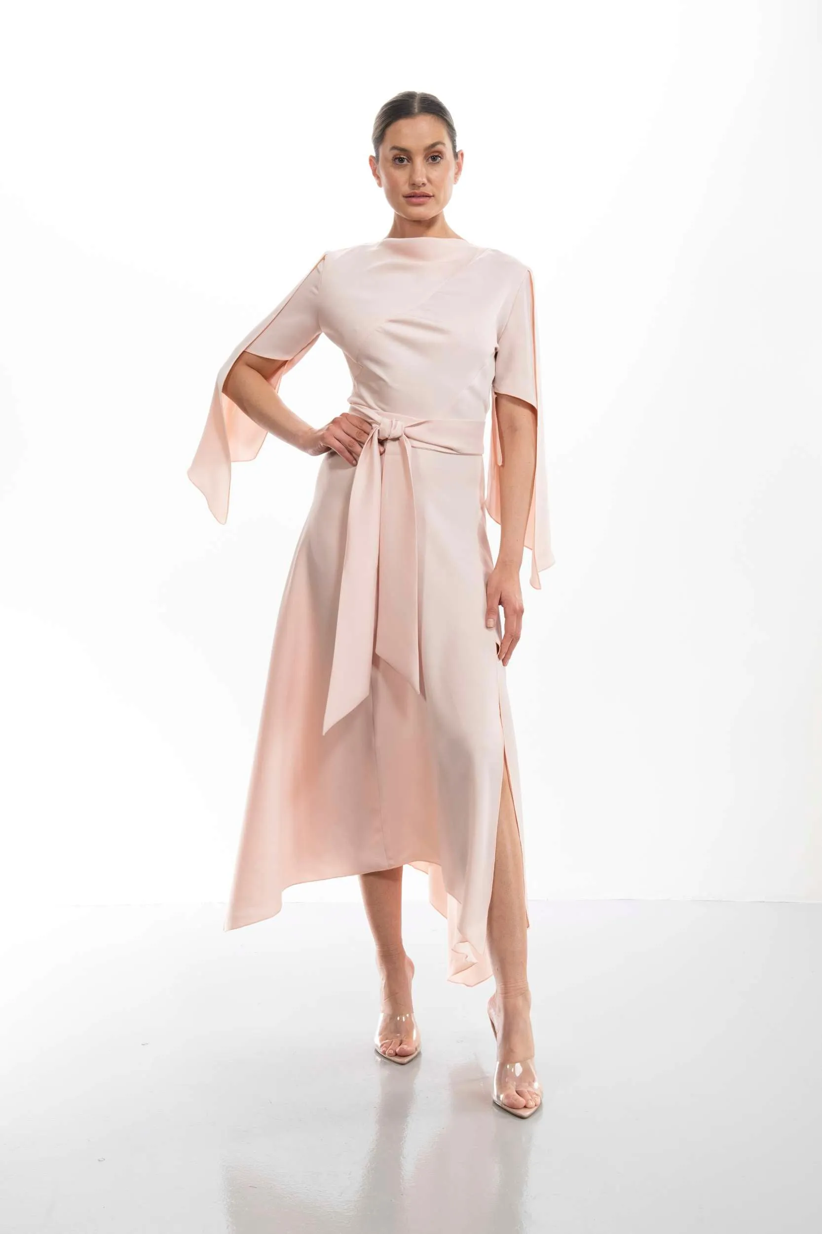 Kevan Jon Como dress in quartz nude