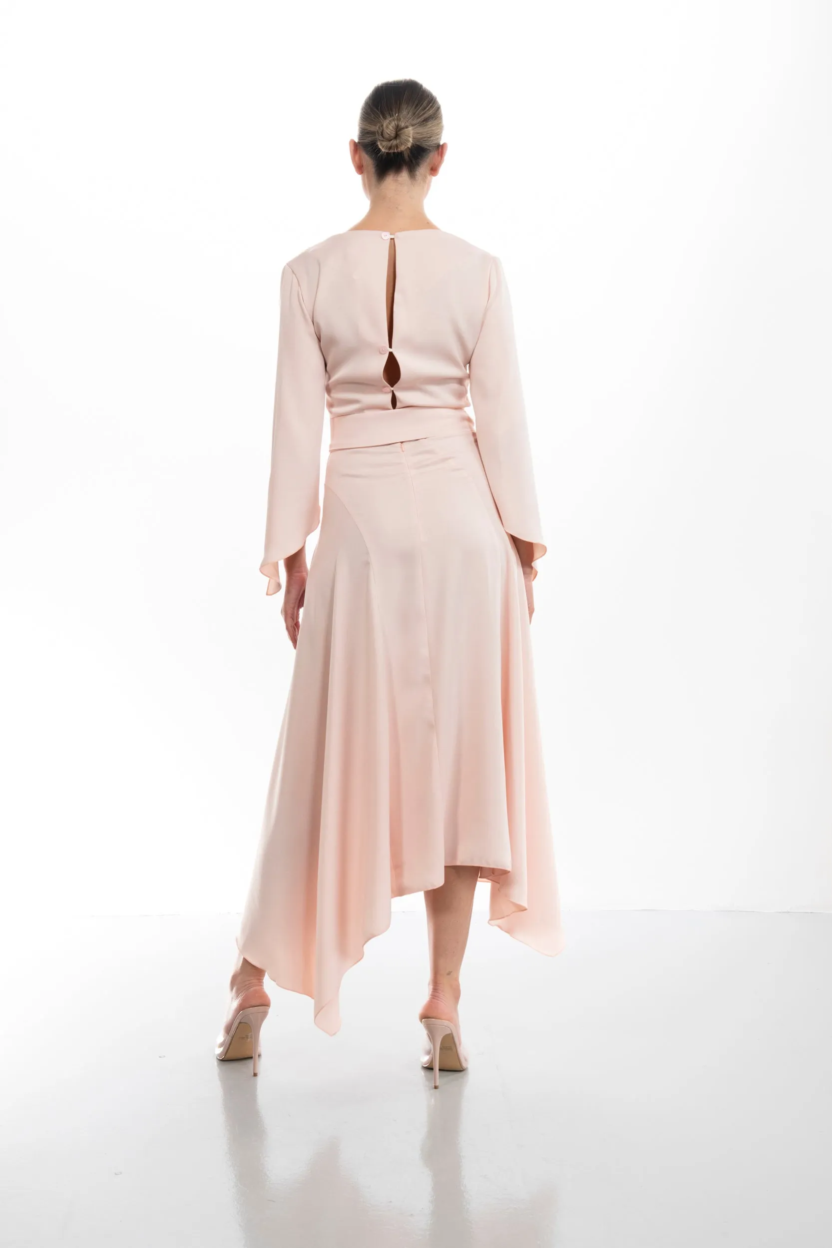 Kevan Jon Como dress in quartz nude