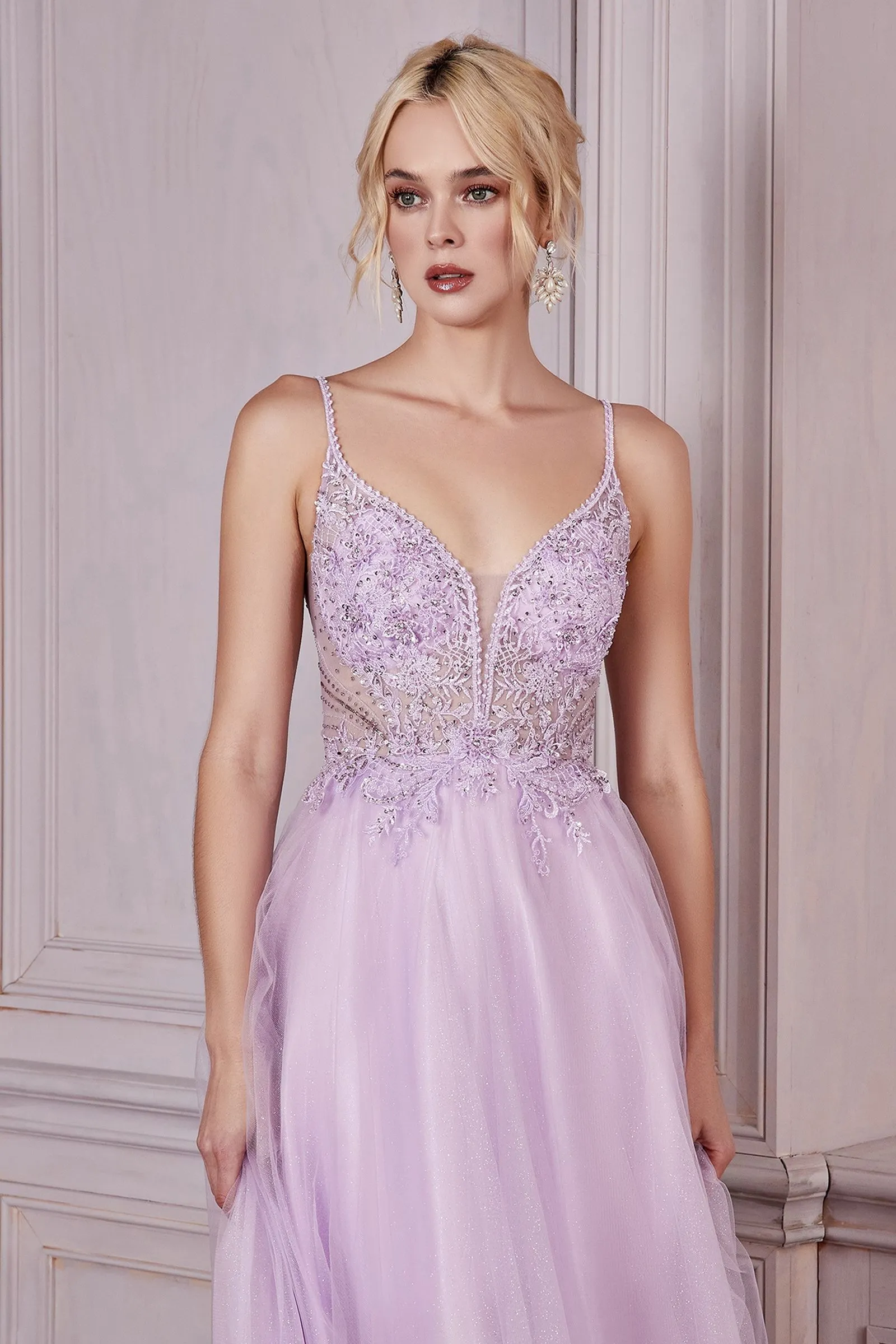 LAYERED TULLE A-LINE DRESS CDCD0195