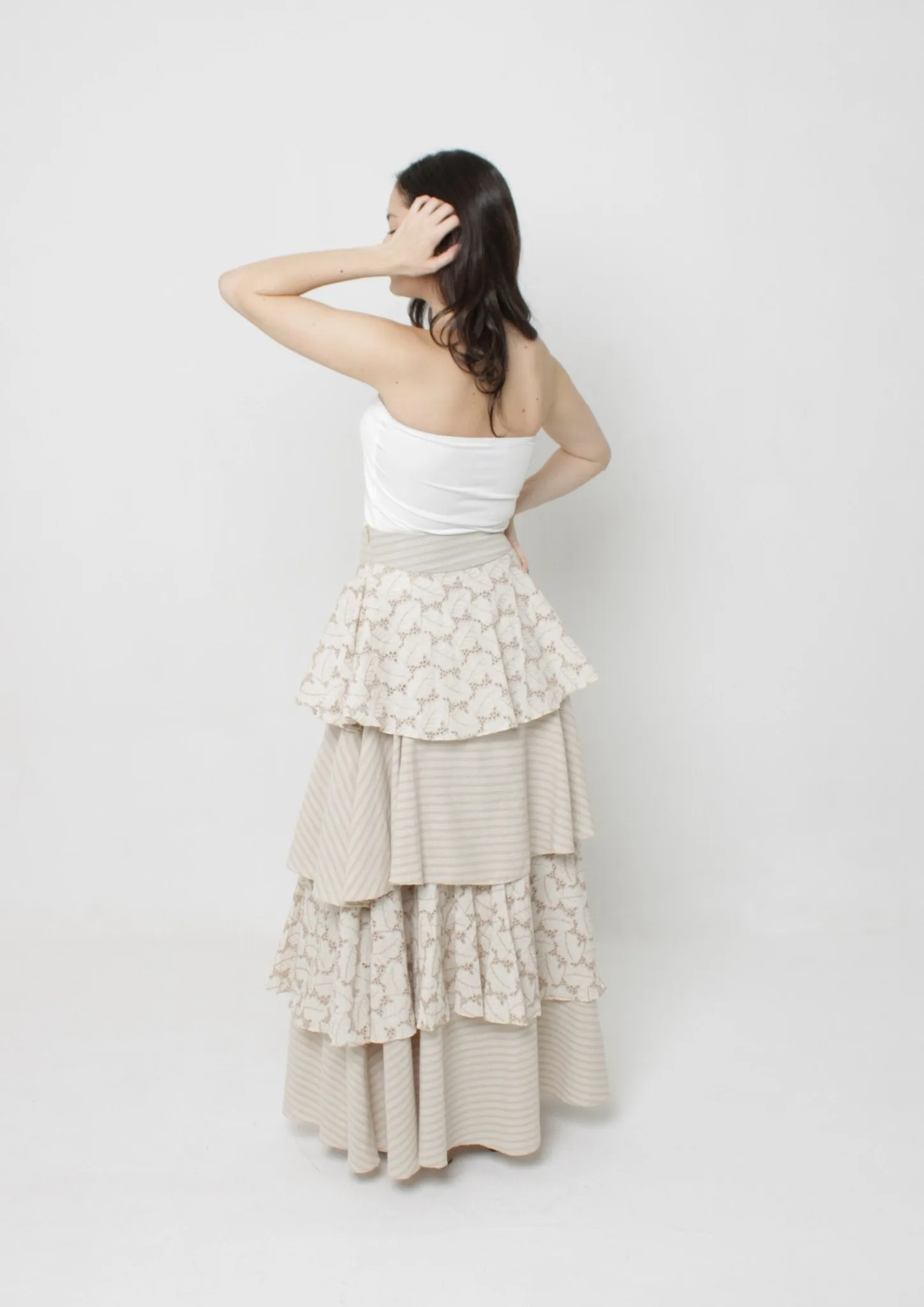Maxi Layered Skirt Sewing Pattern [Daphne Skirt]