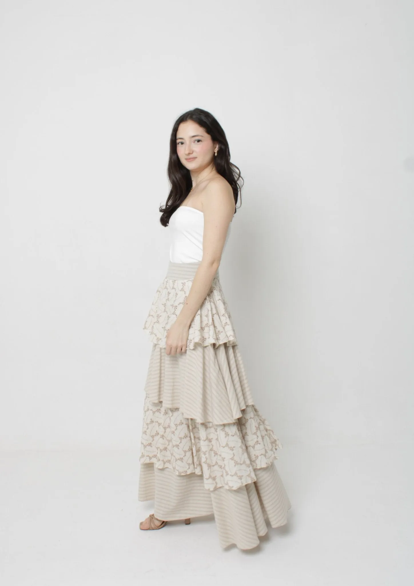 Maxi Layered Skirt Sewing Pattern [Daphne Skirt]