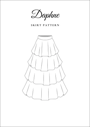 Maxi Layered Skirt Sewing Pattern [Daphne Skirt]
