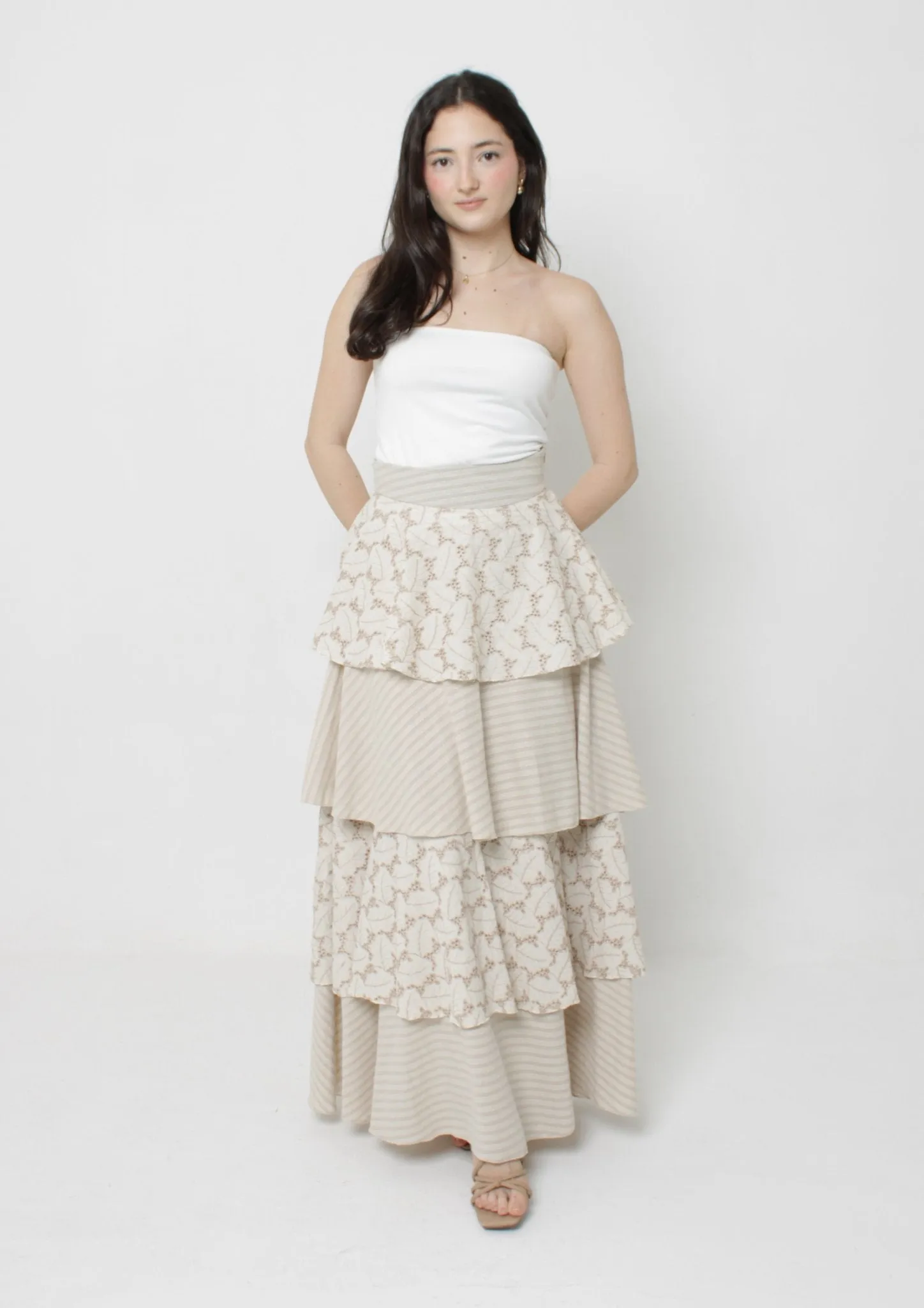 Maxi Layered Skirt Sewing Pattern [Daphne Skirt]