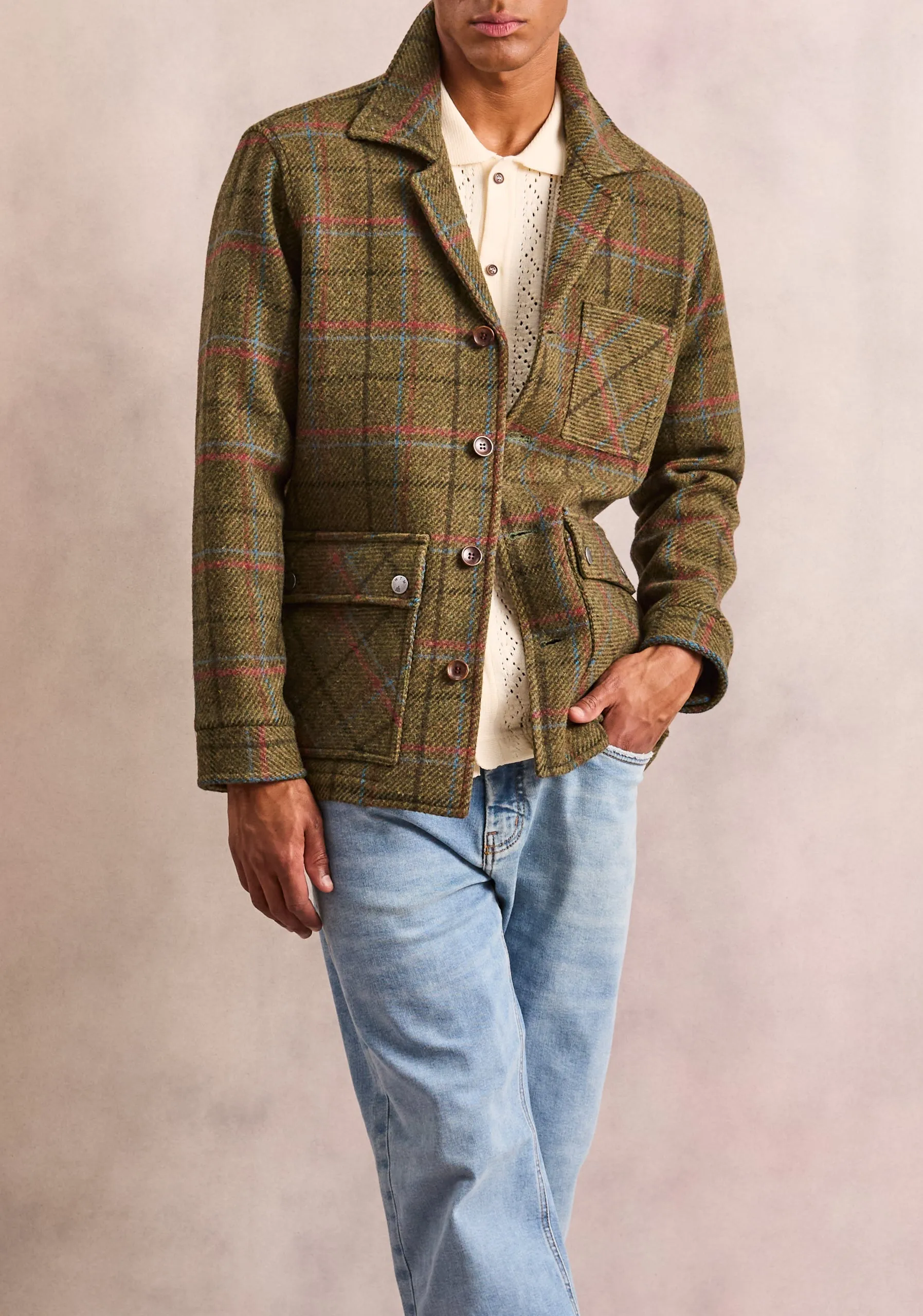Newport Green Plaid Jacket