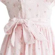 Pink Seersucker Toddler Dress