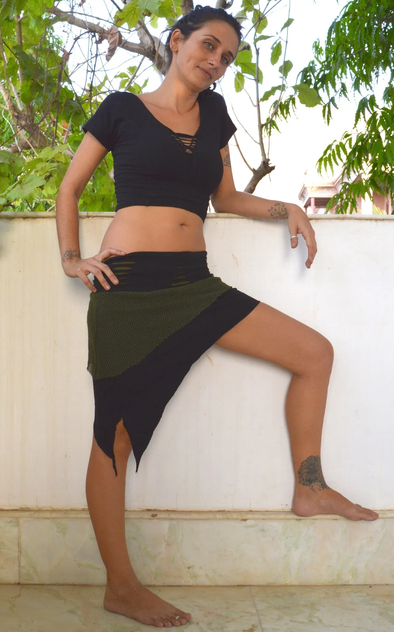 Pixie pointy Mini Skirt