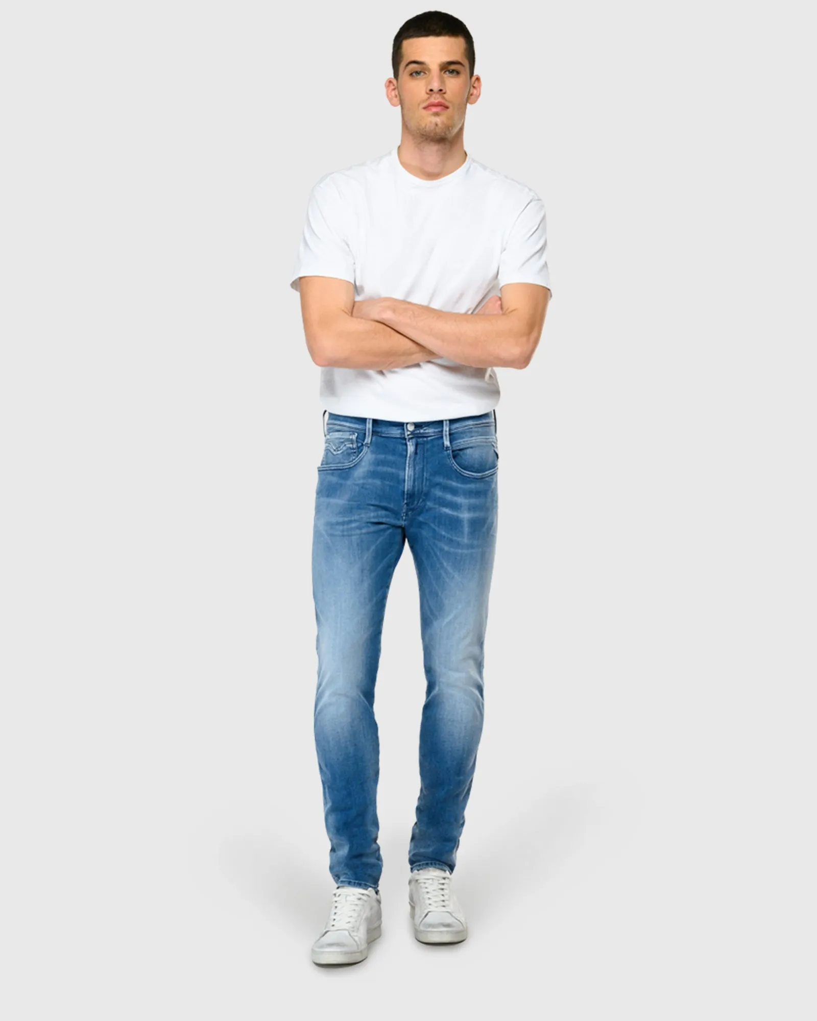 REPLAY RW16661M914Y BLUE ANBASS HYPERFLEX JEANS