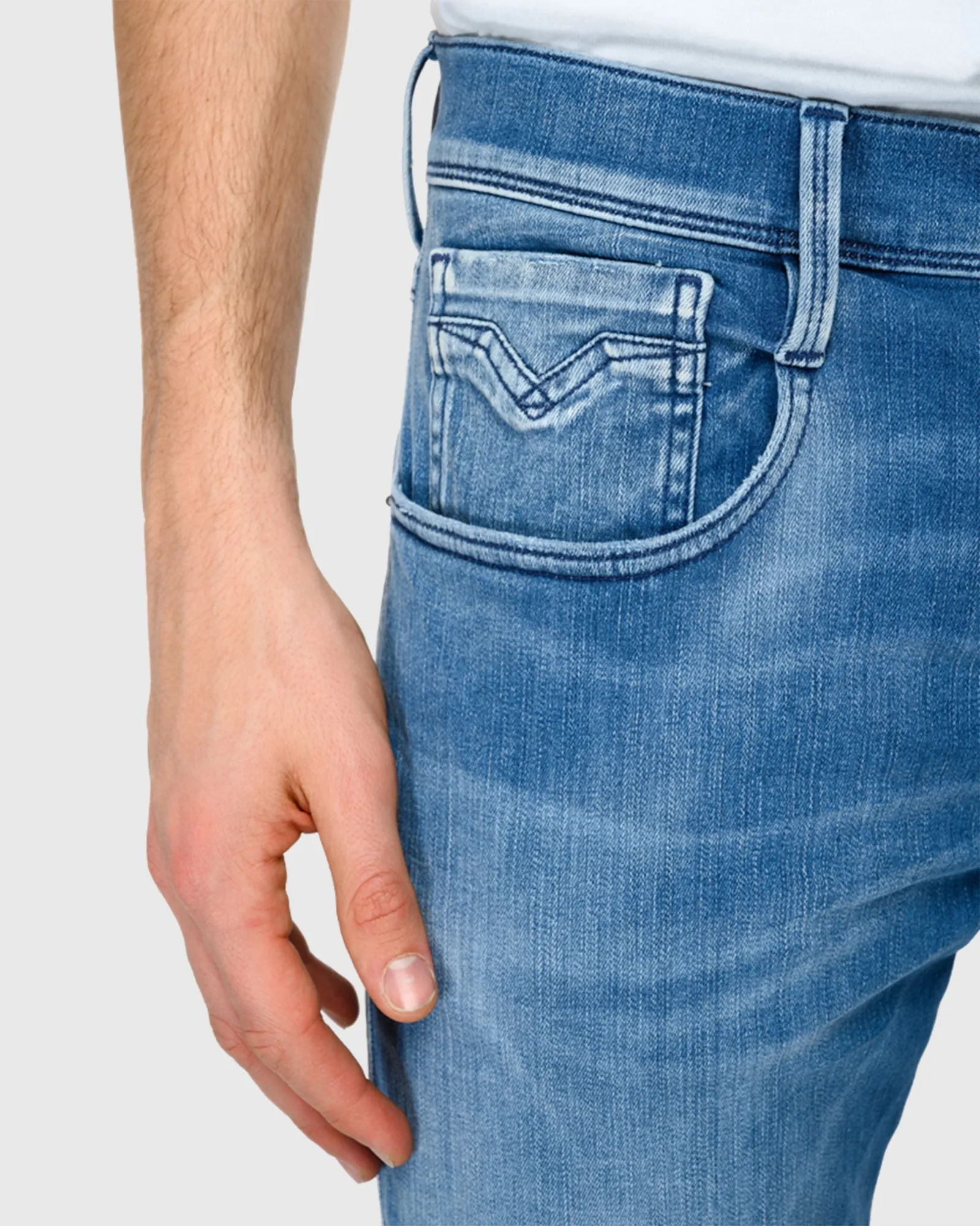 REPLAY RW16661M914Y BLUE ANBASS HYPERFLEX JEANS