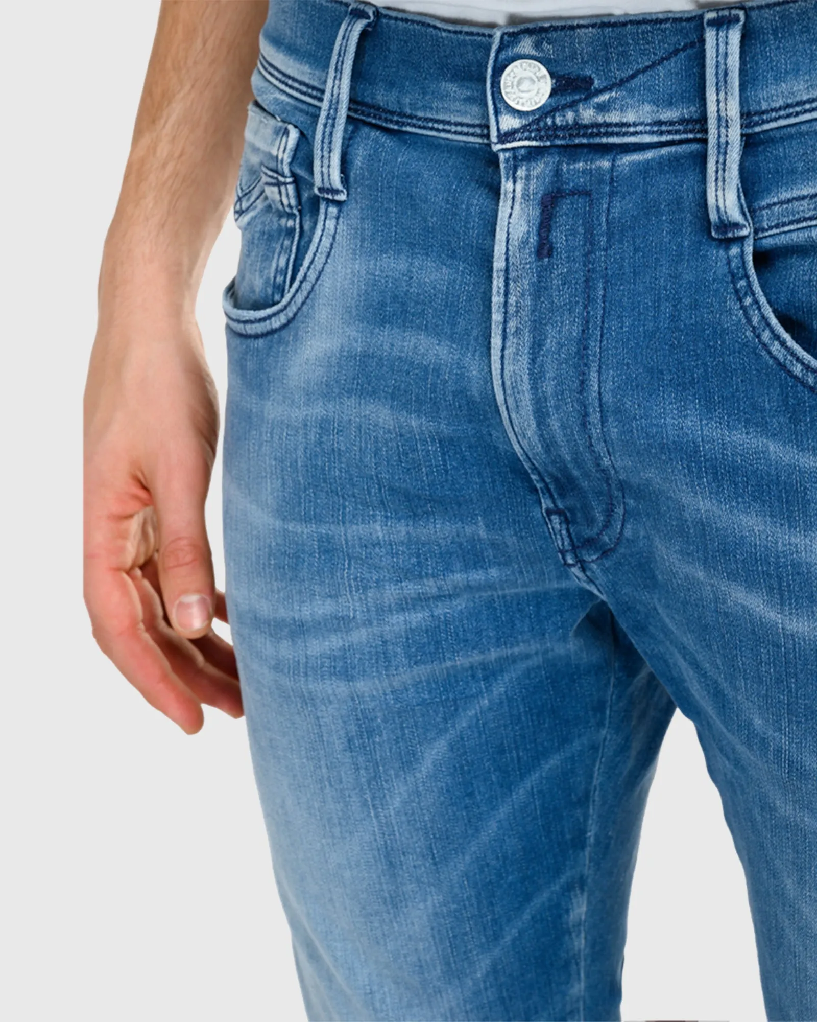 REPLAY RW16661M914Y BLUE ANBASS HYPERFLEX JEANS