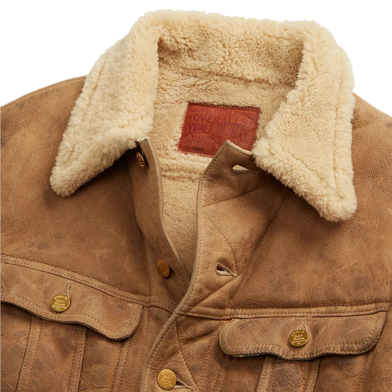 RRL by Ralph Lauren Shearling Jacket Khaki