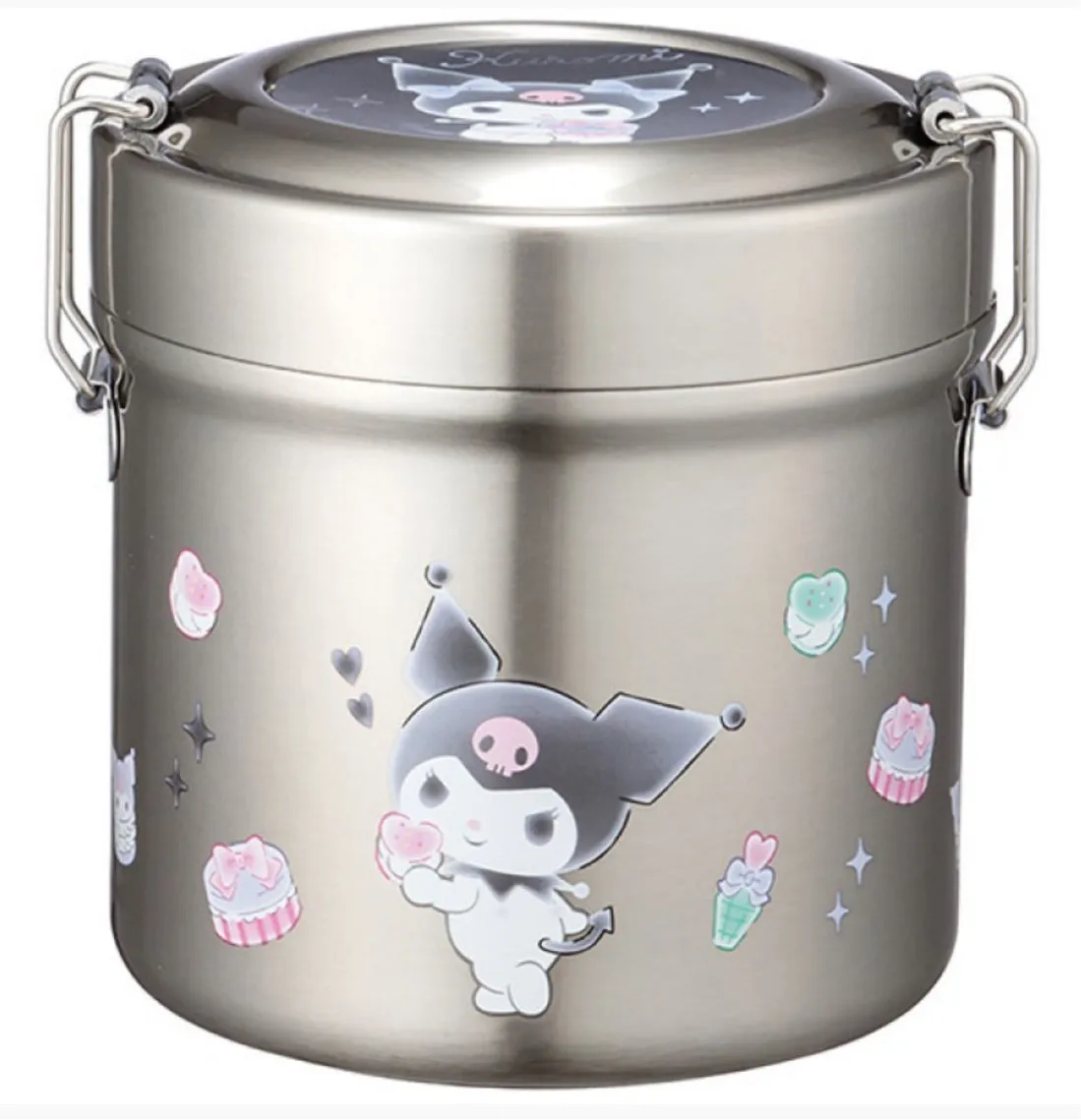 Sanrio Kuromi Stainless Vacuum Insulated Lunch box 600ml Skater Japan