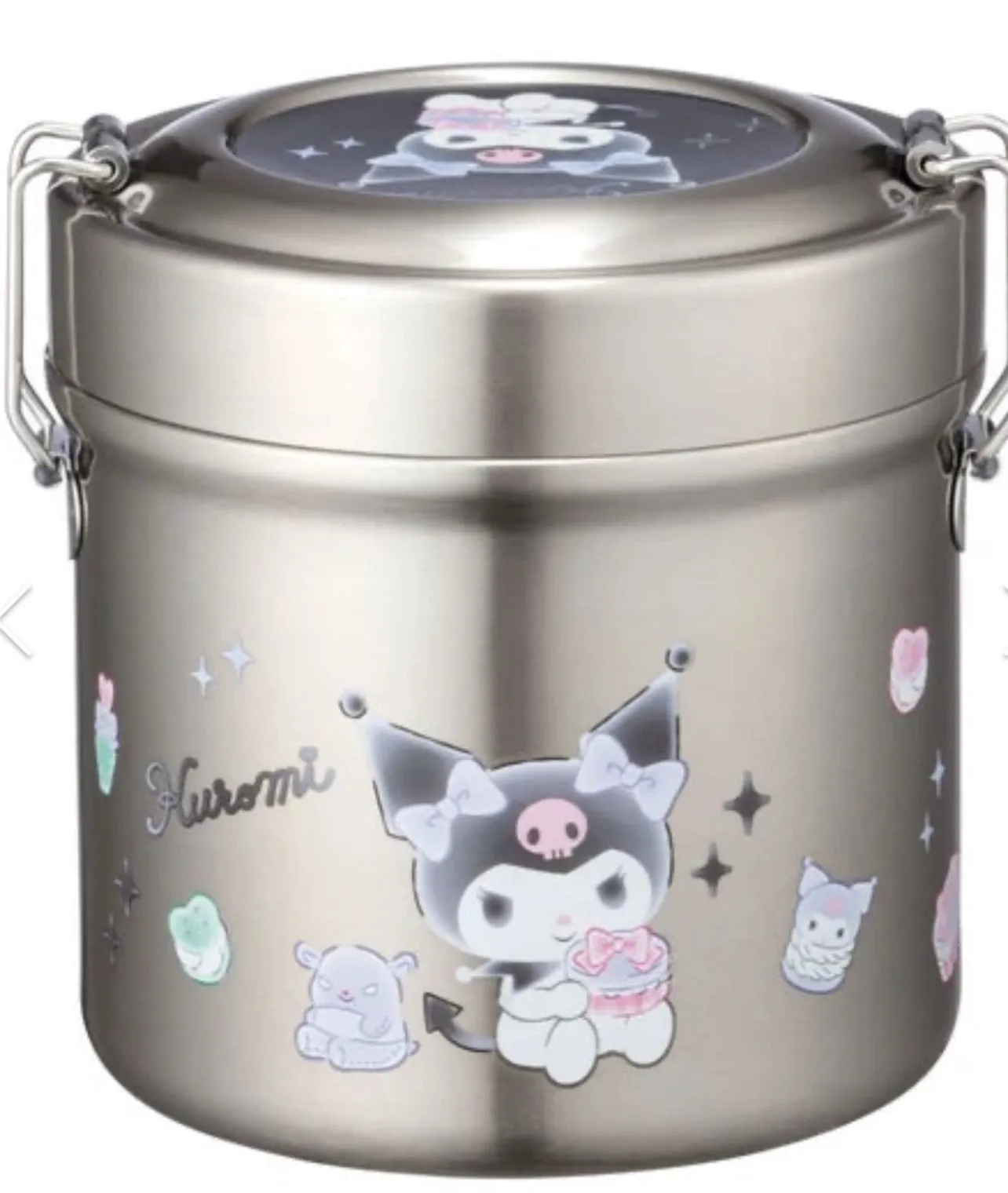 Sanrio Kuromi Stainless Vacuum Insulated Lunch box 600ml Skater Japan