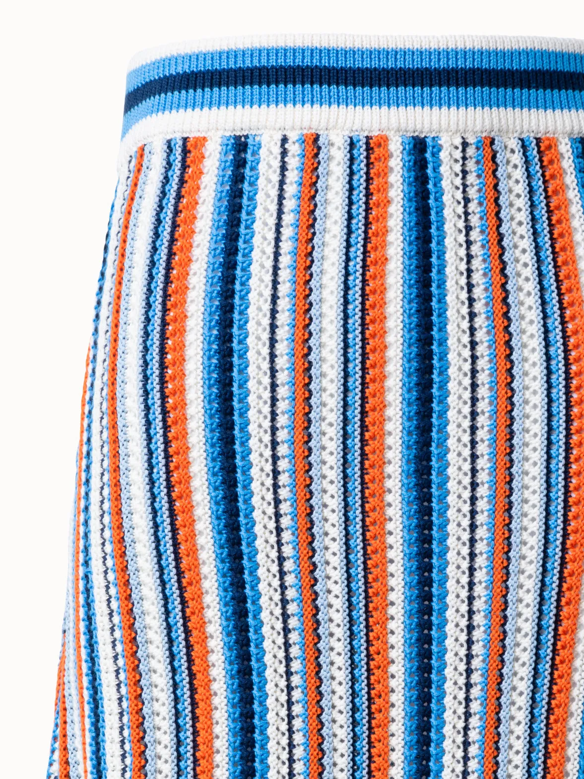 Striped Knit Midi Skirt