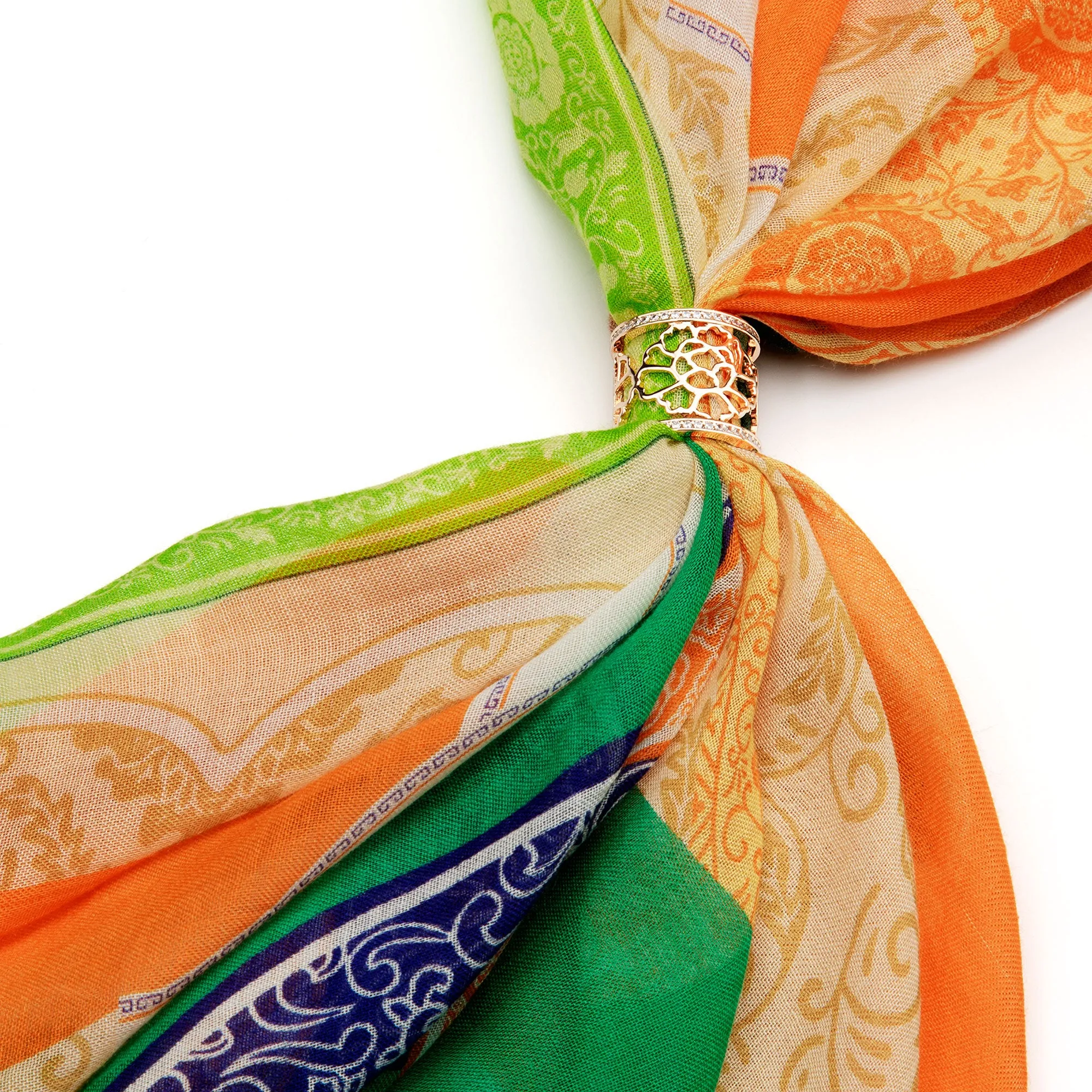 Tang Flower Scarf Ring