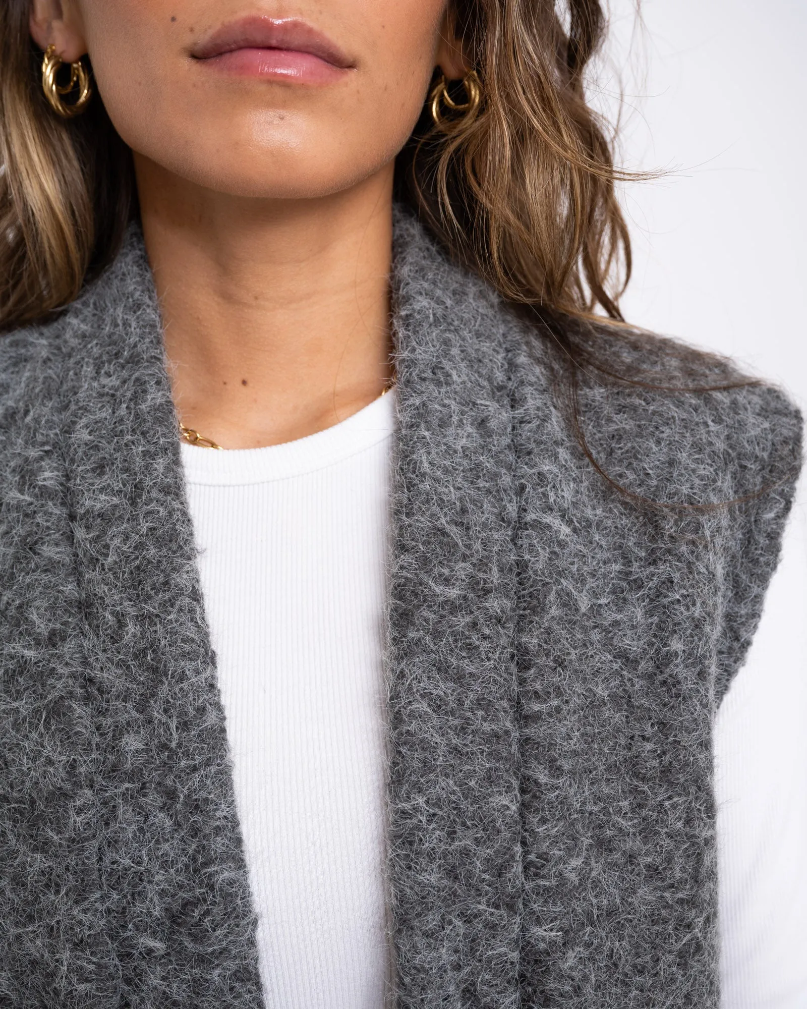 TILTIL Lily Gilet Melange Grey