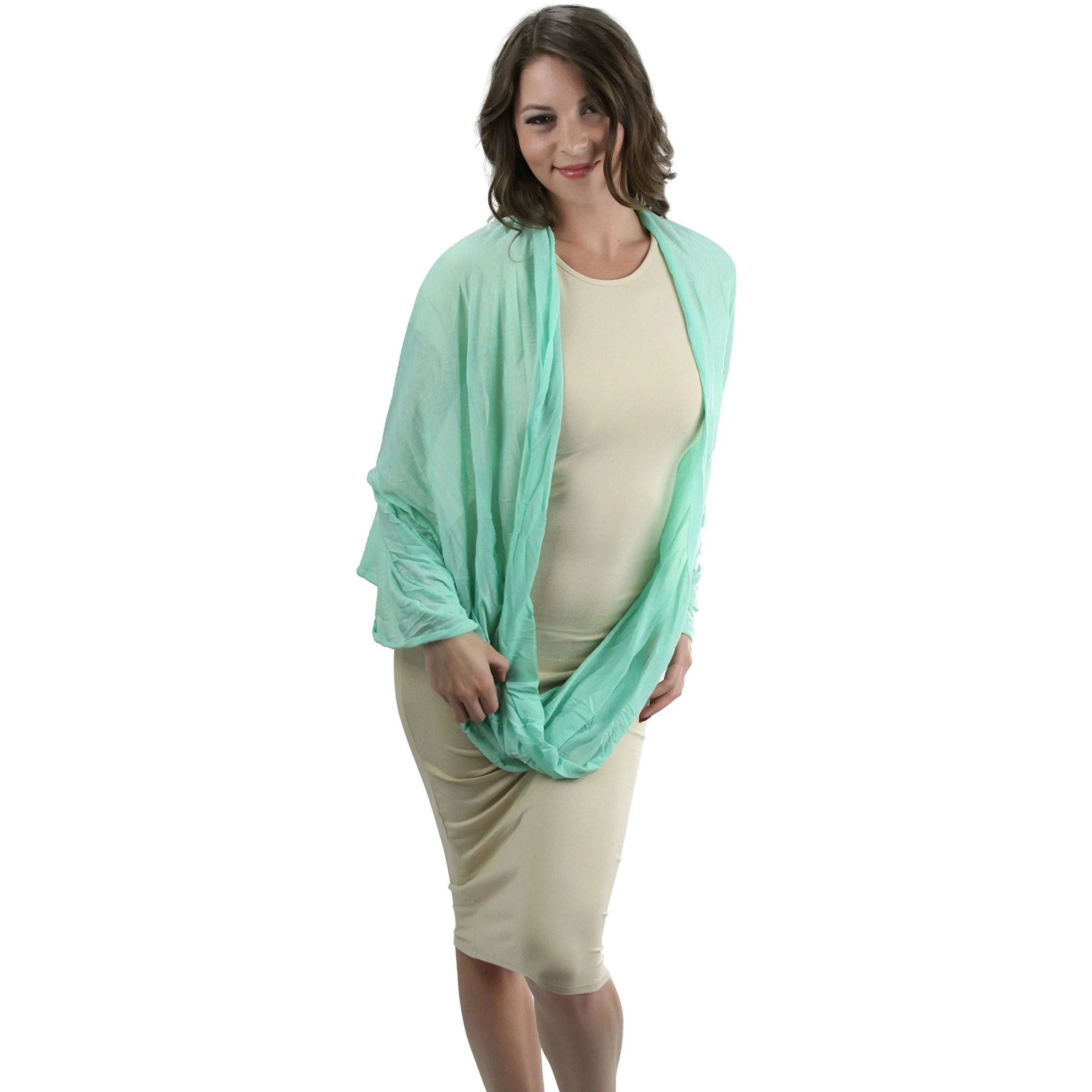Women's Lightweight Infinity or Shaw Wrap Scarves