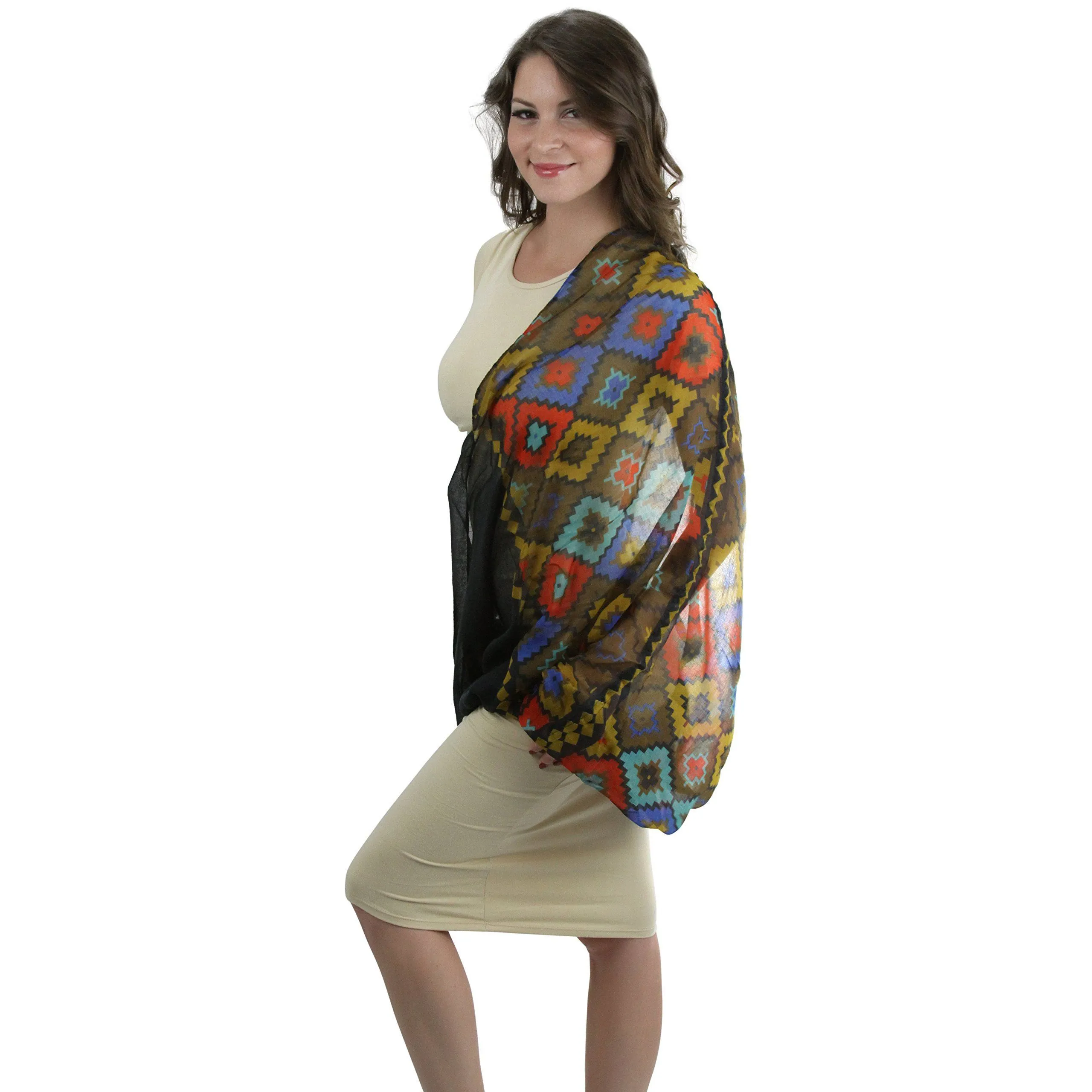 Women's Lightweight Infinity or Shaw Wrap Scarves