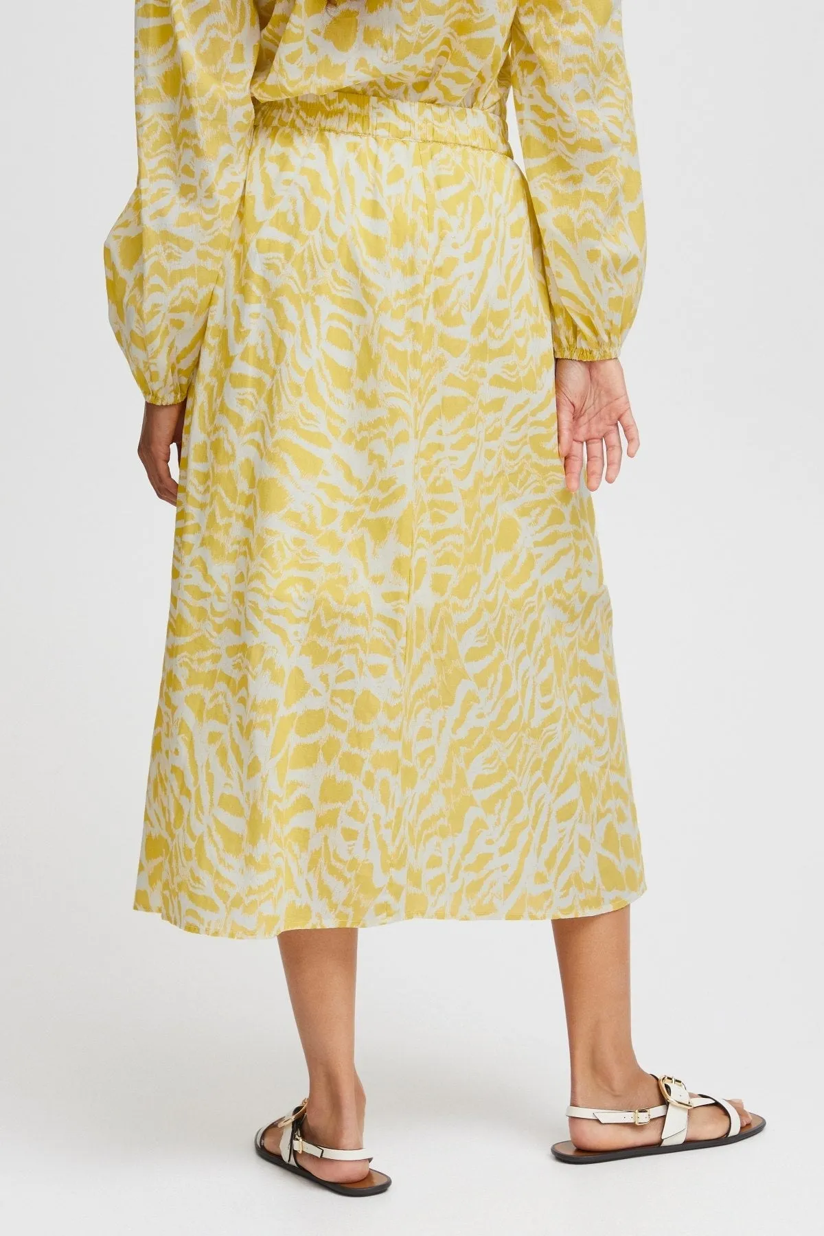 Zebra Print Midi Skirt