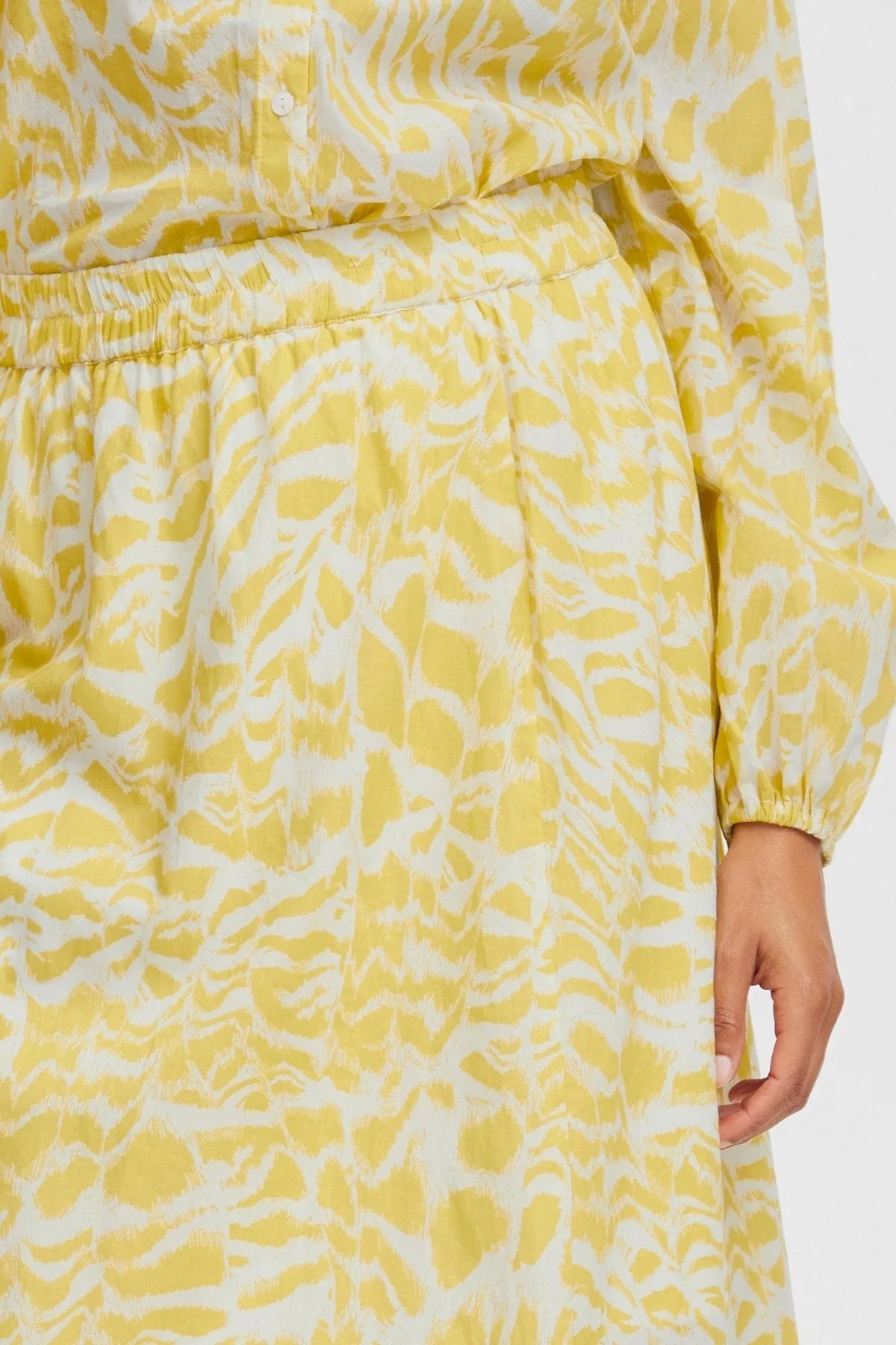 Zebra Print Midi Skirt